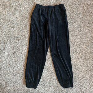 LazyPants Ladies Velour Jogger Black Medium womens sweatpants soft comfy